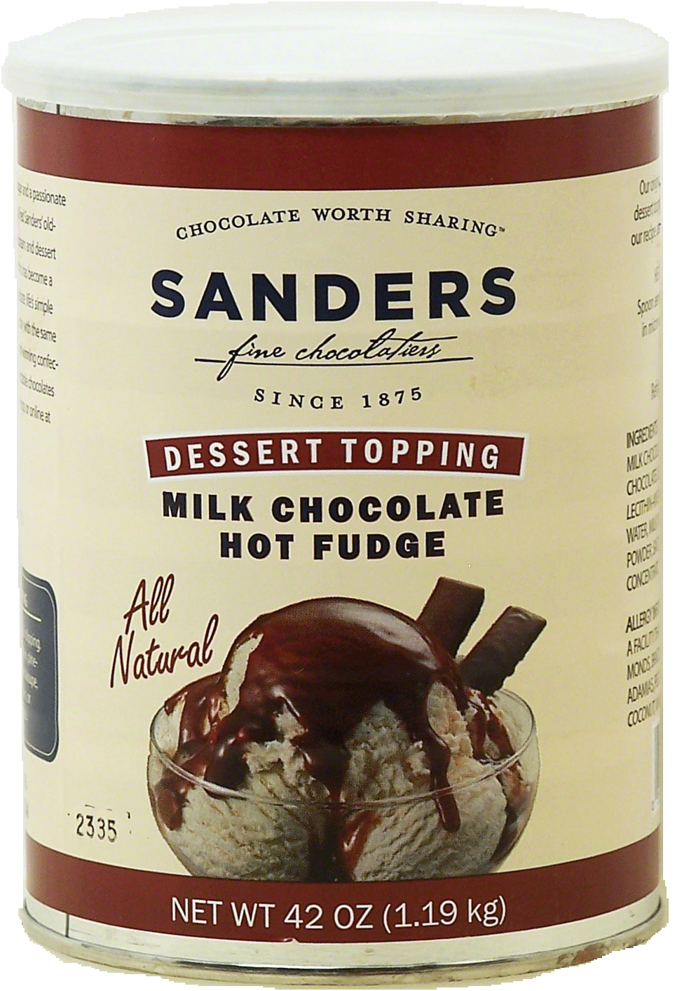 Sander's fine chocolatier milk chocolate hot fudge dessert topping Full-Size Picture